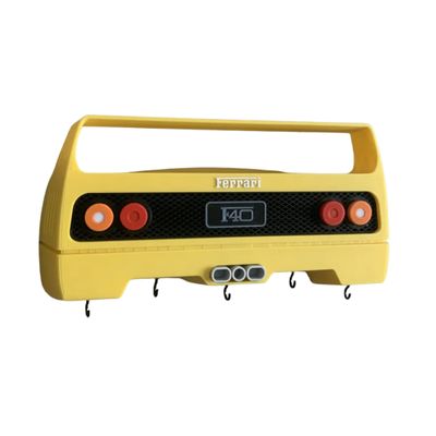 Ferrari F40-Inspired Wall Hook – 3D-Printed Car Rear Key & Accessory Holder (Red & Yellow) | InDecorBD_img_0