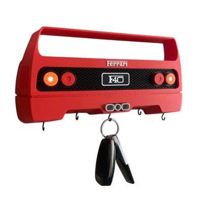 Ferrari F40-Inspired Wall Hook – 3D-Printed Car Rear Key & Accessory Holder (Red & Yellow) | InDecorBD_img_1