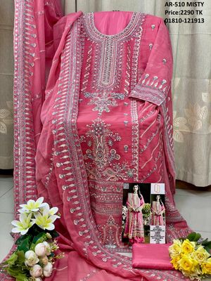 Semi –Embroidery & Sequence Work Party dress_img_5