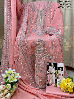 Semi –Embroidery & Sequence Work Party dress_img_6