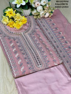 Semi –Embroidery & Sequence Work Party dress_img_7