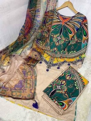 প্রিমিয়াম কোয়ালিটি দুবাই সিল্ক প্রজাপতি থ্রি-পিস 🦋_img_2