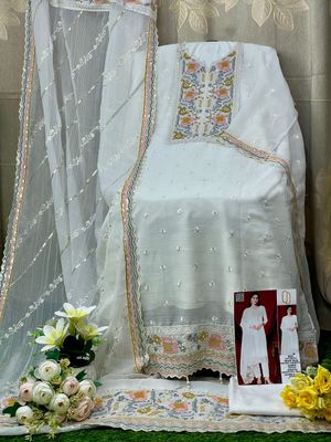 Semi –Embroidery & Sequence Work Party dress_img_8