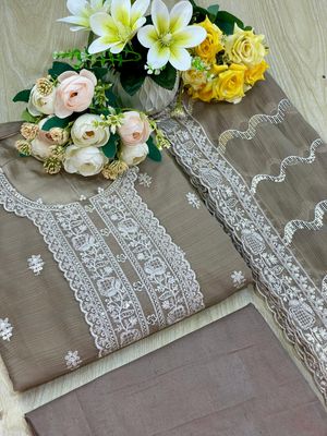 Semi –Embroidery & Sequence Work Party dress_img_10