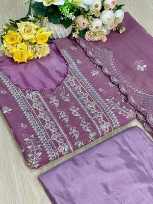 Semi –Embroidery & Sequence Work Party dress_img_6