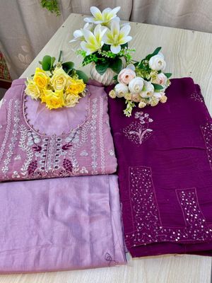 Semi –Embroidery & Sequence Work Party dress_img_1