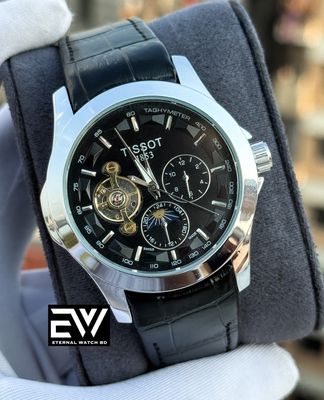 TISSOT 3 CHRONO WITH AUTOMATIC BLACK BELT SILVER CASE BLACK DIAL_img_0