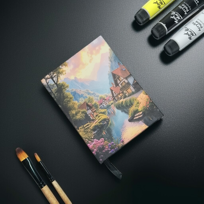 Village Notes Mini Art Journal (5.5 x 4.2 inch)