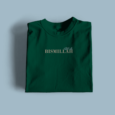 Start With Bismillah Premium Cotton T-Shirt