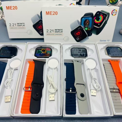 ME20 Smart Watch | 2.21” HD Display | Bluetooth Calling | Fitness & Heart Rate Tracking | Wireless Charging | Dual Strap Combo | Premium Series 10 Design_img_0