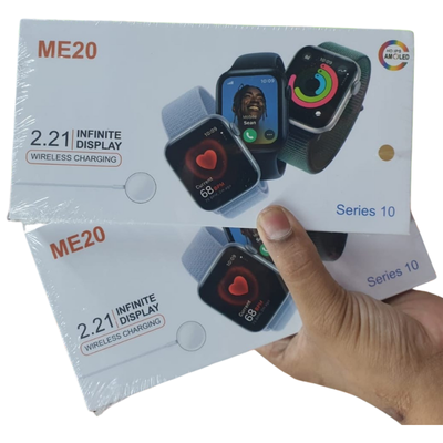 ME20 Smart Watch | 2.21” HD Display | Bluetooth Calling | Fitness & Heart Rate Tracking | Wireless Charging | Dual Strap Combo | Premium Series 10 Design_img_1