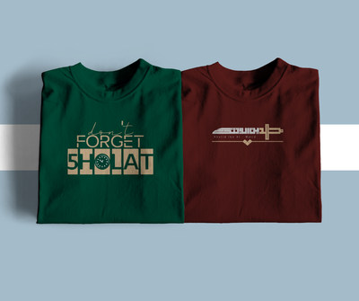 Khalid Bin Walid + Dont Forget Sholat Premium Quality Cotton T-Shirt Combo Package