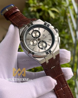 Maurice Lacroix Silver Dial Brown Belt (AA)_img_0