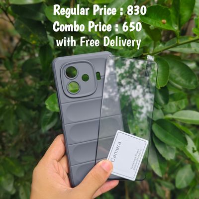 IQOO Z9Turbo combo silicone cover + screen protector + camera protector (glass)_img_2