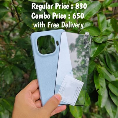IQOO Z9Turbo combo soft silicone cover + screen protector + camera protector (glass)_img_1