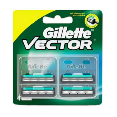 Gillette Vector Plus Manual Shaving Razor Blades 4 cartridge_img_0
