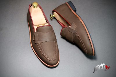 Nubuck Signature Brown Penny Loafer_img_2