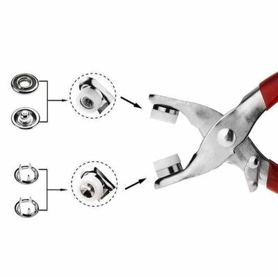 Snap Button Tools Press Studs Pliers Tool 9.5mm Snap Fasteners Tool Kit Hollow and Solid Metal Prong Snaps Buttons Clothing Leather Crafting Sewing Access Baby clothes button DIY Clothes installation Tool_img_6