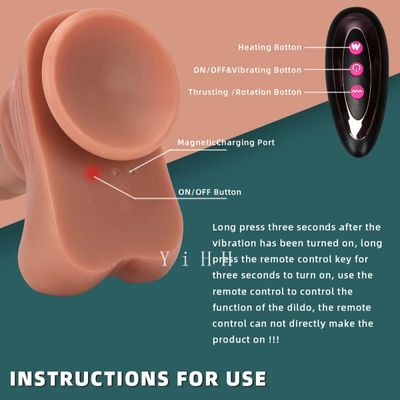 Remote control Thrusting Dildo Vibrator G Spot Clitoral Stimulator Big Horse Penis Telescopic Heating Vibrator Sex Toy For Women_img_1