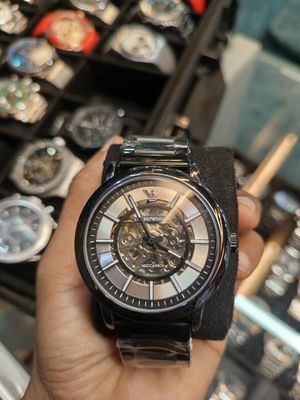 Armani Auto Chain Black White Dial Black Touch_img_0