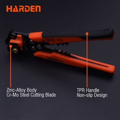 HARDEN 6" Automatic Wire Stripper, 0.2 - 6 mm2,  Automatic Cable Wire Stripper Crimping Plier Self Adjusting Crimper For Electrician Crimping 660613_img_5