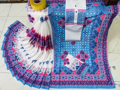 Sharee Panjabi Couple with Blouse Piece_img_3