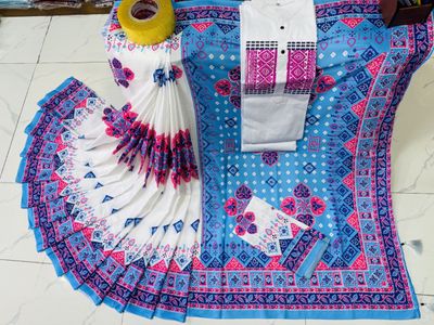 Sharee Panjabi Couple with Blouse Piece_img_8