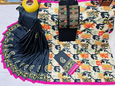 Sharee Panjabi Couple with Blouse Piece_img_10