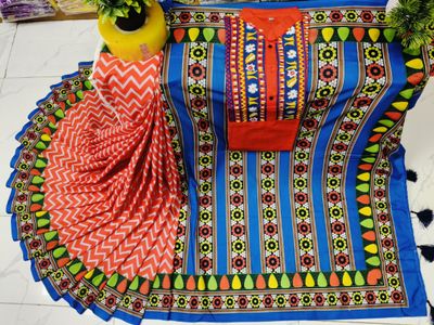 Sharee Panjabi Couple with Blouse Piece_img_11