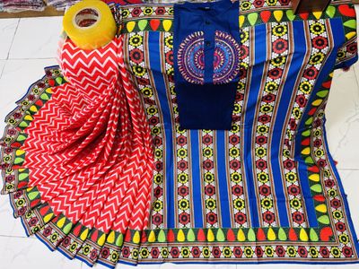 Sharee Panjabi Couple with Blouse Piece_img_12