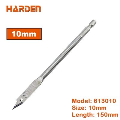HARDEN Flat Wood Bit, ( 10 | 12 | 14 | 16 | 18 | 19 | 20 | 22 | 25mm ), length 150mm, 1/4" hex shank; 613010_img_1