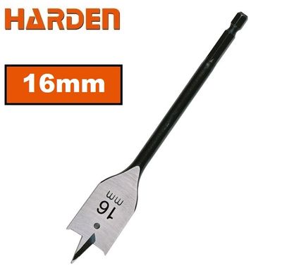 HARDEN Flat Wood Bit, ( 10 | 12 | 14 | 16 | 18 | 19 | 20 | 22 | 25mm ), length 150mm, 1/4" hex shank; 613010_img_8