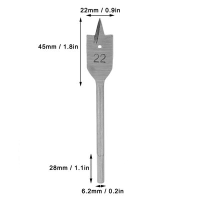 HARDEN Flat Wood Bit, ( 10 | 12 | 14 | 16 | 18 | 19 | 20 | 22 | 25mm ), length 150mm, 1/4" hex shank; 613010_img_14