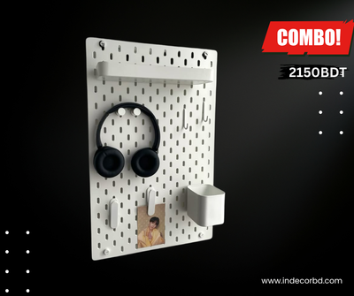 14×22 Inch Melamine PegBoard Combo – Premium Compact Organizer | InDecorBD_img_1