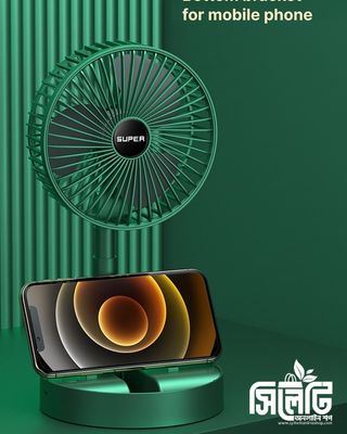 Portable Rechargeable Desk Fan, Folding Fan 3 Speeds Adjustable Height Table Fan with Timer, 2000mAh Rechargeable USB Charging for Home Office Travel_img_2