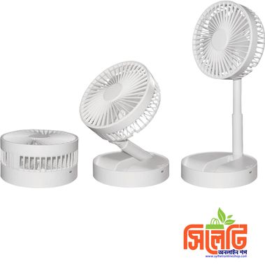 Portable Rechargeable Desk Fan, Folding Fan 3 Speeds Adjustable Height Table Fan with Timer, 2000mAh Rechargeable USB Charging for Home Office Travel_img_4