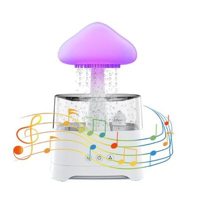 5 IN 1 Bluetooth Speaker Rain Cloud Humidifier, switchable 7 colors, 450ml capacity super quiet, intelligent anti-dry function_img_2