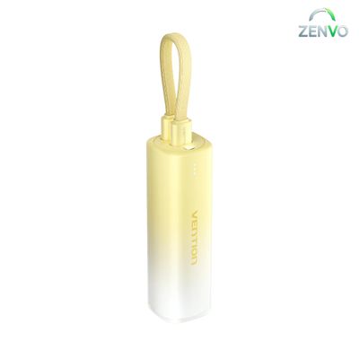 Vention FHWR0 5000mAh 20W Power Bank with USB-C to Lightning Cable – Gradient Yellow