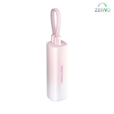 Vention FHWR0 5000mAh 20W Power Bank with USB-C to Lightning Cable – Gradient Red