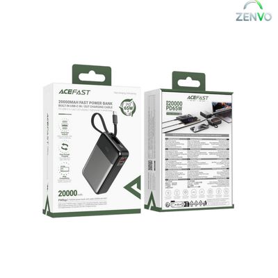 ACEFAST M21 20000mAh PD65W Fast Charging Power Bank with Built-in USB-C Cable_img_1