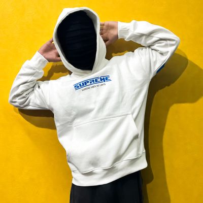 THE SUPREME OVERSIZED DROPSHOULDER HOODIE WHITE_img_1