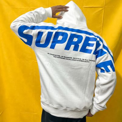 THE SUPREME OVERSIZED DROPSHOULDER HOODIE WHITE_img_2