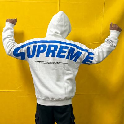 THE SUPREME OVERSIZED DROPSHOULDER HOODIE WHITE_img_4