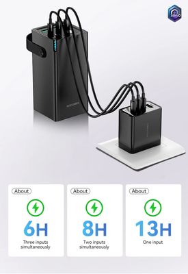 Rocoren 50,000mAh 22.5W Power Bank With Fast Charging 6 Ports USB + Type-C Powerbank With Flashlight_img_2