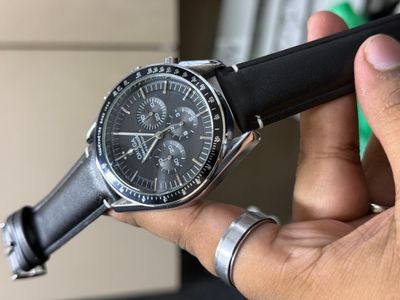 OMEGA CHAIN CHRONOGRAPH BLACK BELT SILVER BODY BLACK DIAL_img_0