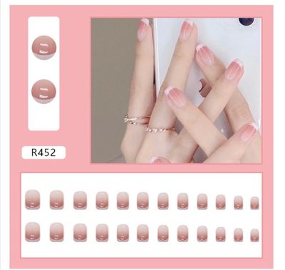 99 Taka only 😍😍😍😍24 pcs fake nails set 🥺💗 with glue stick / sticker_img_0