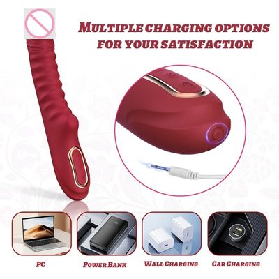 Electric massage glans shape stimulation G-spot heating vibration rod female silicone masturbation device adult sex toys product_img_2