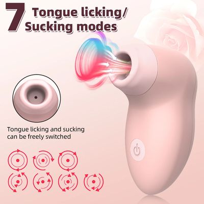 Clitoral Sucking Vibrators 2 IN 1 G Spot Nipple Sucker Tongue Licking Dual Stimulation Massager Mastrubation Sex Toys for Women_img_5