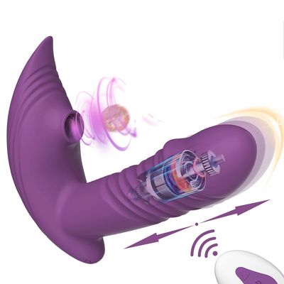 Thrusting Dildo Vibrator Wearable Clitoral G Spot Sucking Stimulator Sex Toys for Women Remote Control Female Vagina Mastrubator_img_0