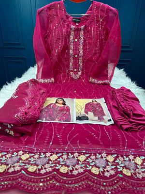 পাকিস্তানি এমব্রয়ডারি জর্জেট থ্রি পিস_img_3